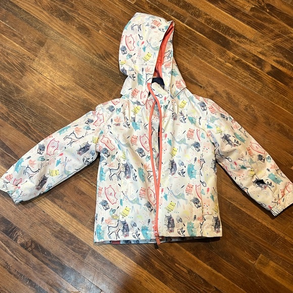 Rare Roxy Girls ski Snowboarding Jacket size 4-5 forest animals